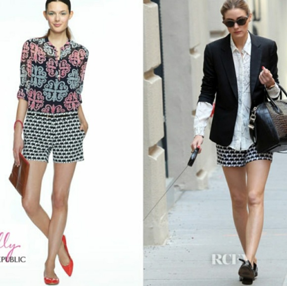 Milly for Banana Republic Elephant Print Shorts - Picture 2 of 5